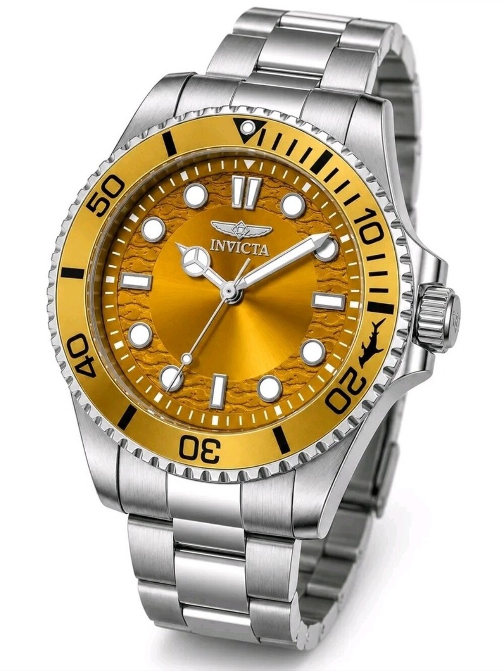 Invicta ⌚️ Pro Diver Kromatyk 50932 Gold Orange Wave Dial Steel 43mm Watch NWT